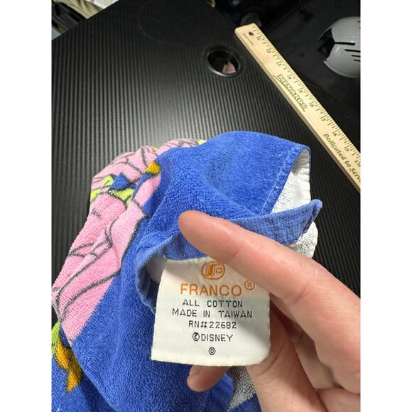 Vintage Disney Beauty and The Beast Towel Franco Tag 56x30 - Picture 5 of 8